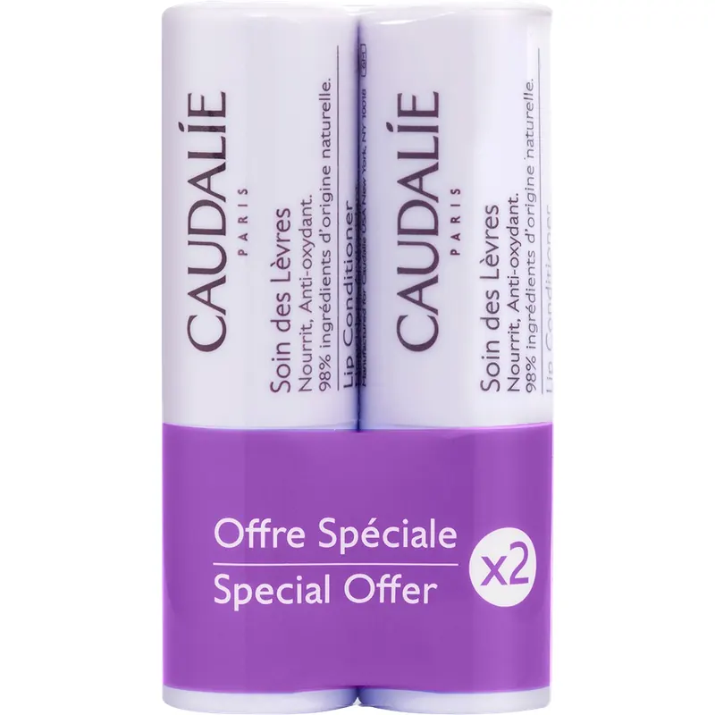 Caudalie Vinotherapist™ - Trattamento per le Labbra con Burro di Karité Bio, Duo, 9 g