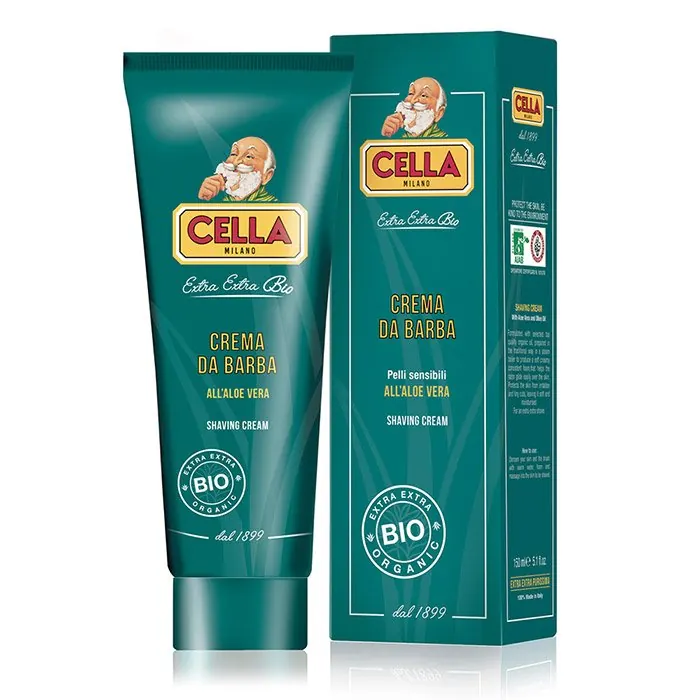 Cella Milano Extra Extra Bio – Crema da barba in tubo 150 ml