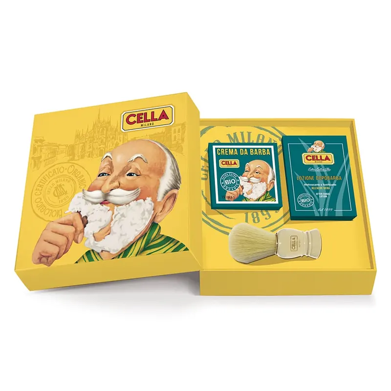 Cella Milano Extra Extra Bio – Set rasatura con pennello