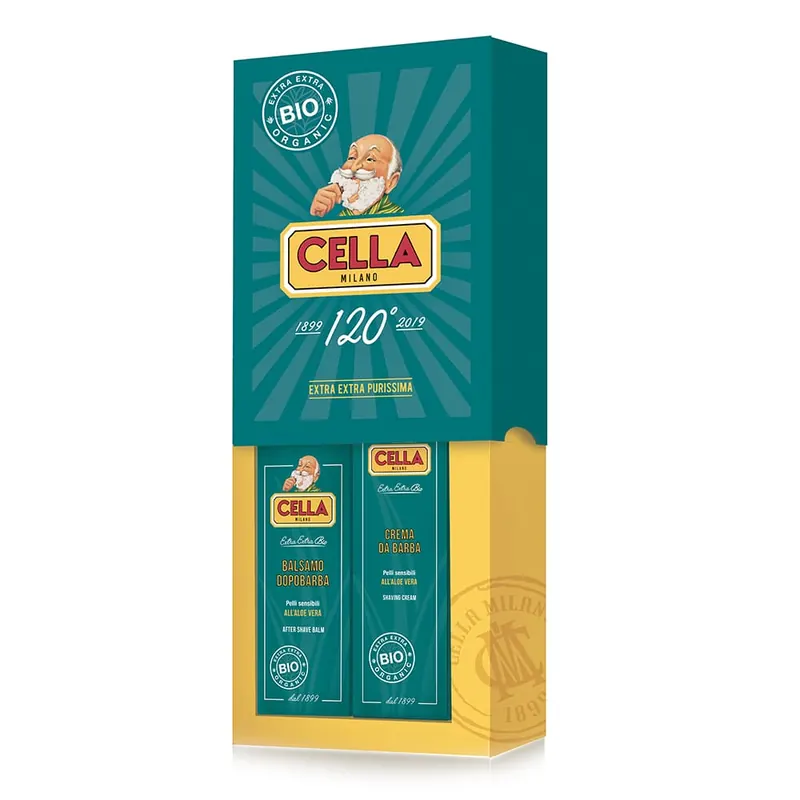 Cella Milano Extra Extra Bio – Set rasatura crema e balsamo