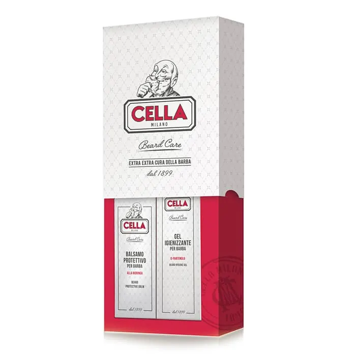 Cella Milano – Set cura barba con balsamo e gel igienizzante