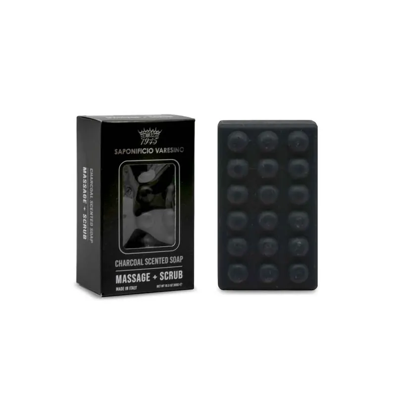 Charcoal – 300g boxed massage + scrub soap