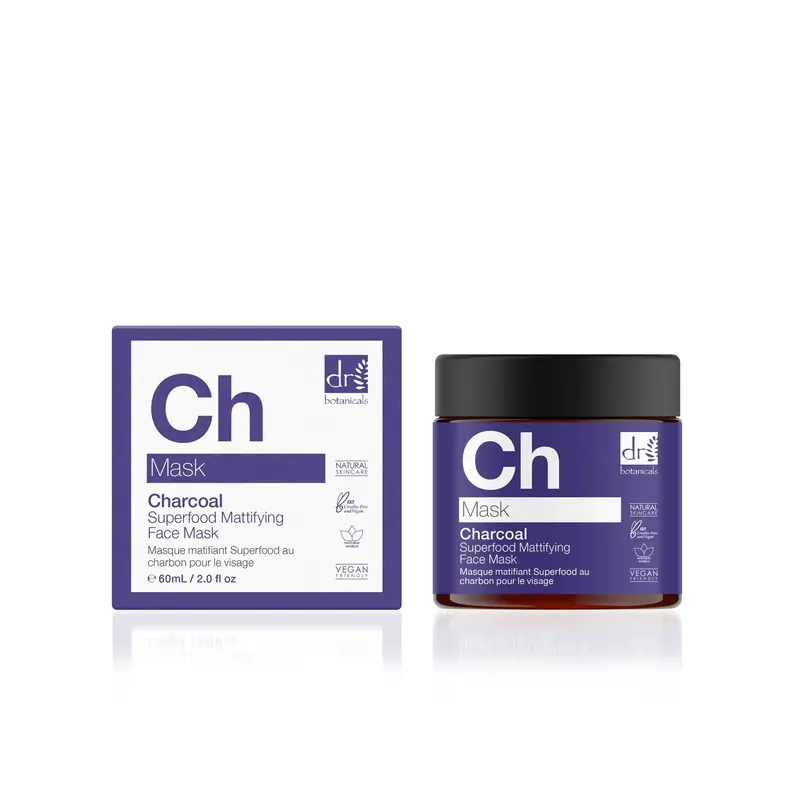 Charcoal Superfood Mattifying Face Mask DR. BOTANICALS | Pinalli