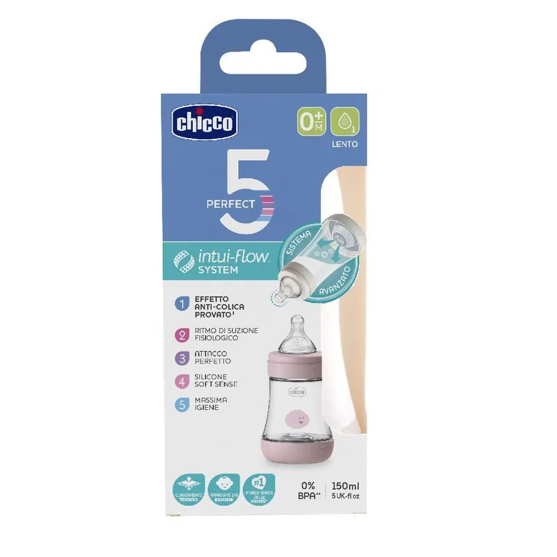 Chicco PERFECT 5 Biberon 150 ml Flusso Lento