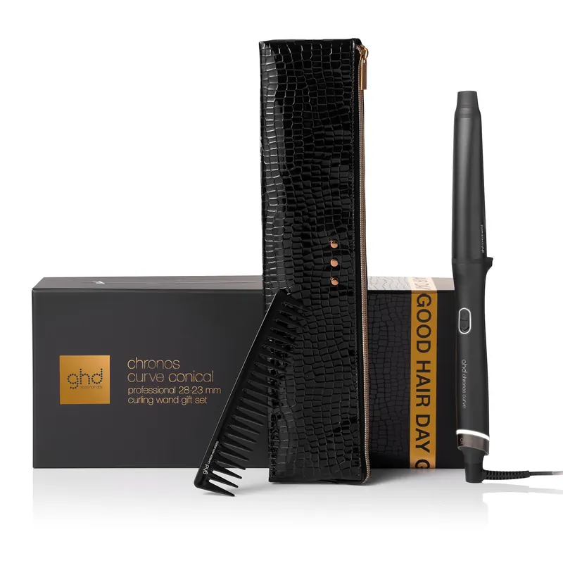 chronos curve conical Gift Set - arricciacapelli professionale + detangling comb GHD | Pinalli