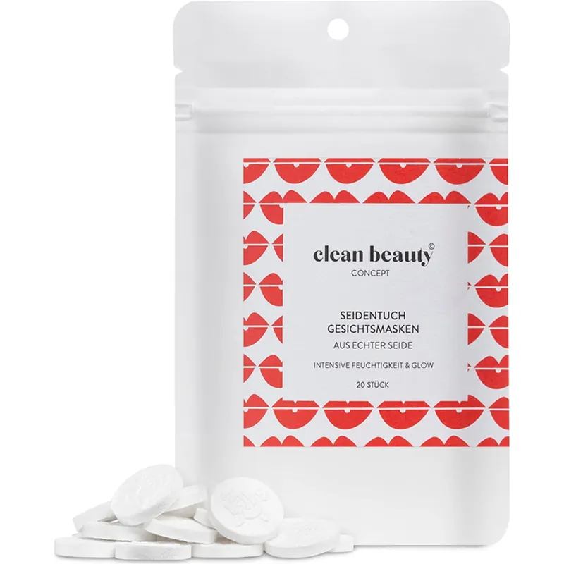 Clean Beauty Concept Silk Scarf Face Masks, 20 pezzi