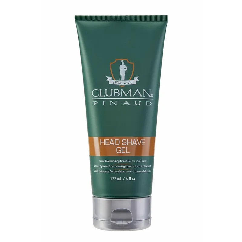 Clubman Pinaud Head Shave Gel – Gel trasparente testa 177 ml