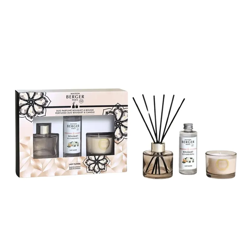 Cofanetto Eternity - Duo Mini Bouquet e Bougie Lady Flower MAISON BERGER PARIS | Pinalli
