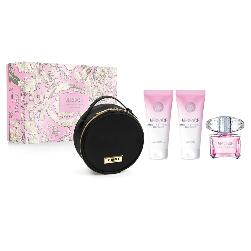 Cofanetto Regalo Bright Crystal Eau De Toilette + Shower Gel + Body Lotion + Make Up Case VERSACE | Pinalli