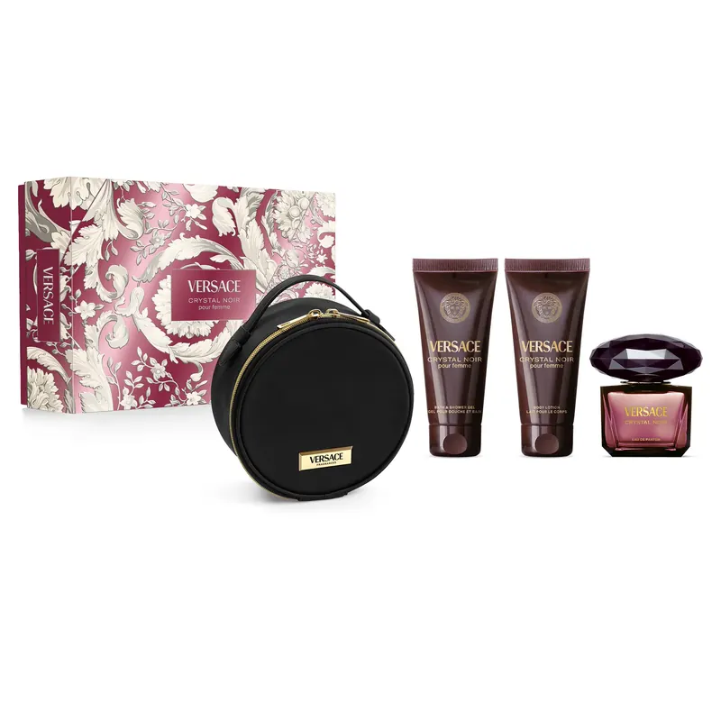 Cofanetto Regalo Crystal Noir Eau De Parfum + Shower Gel+ Body Lotion + Make Up Case VERSACE | Pinalli