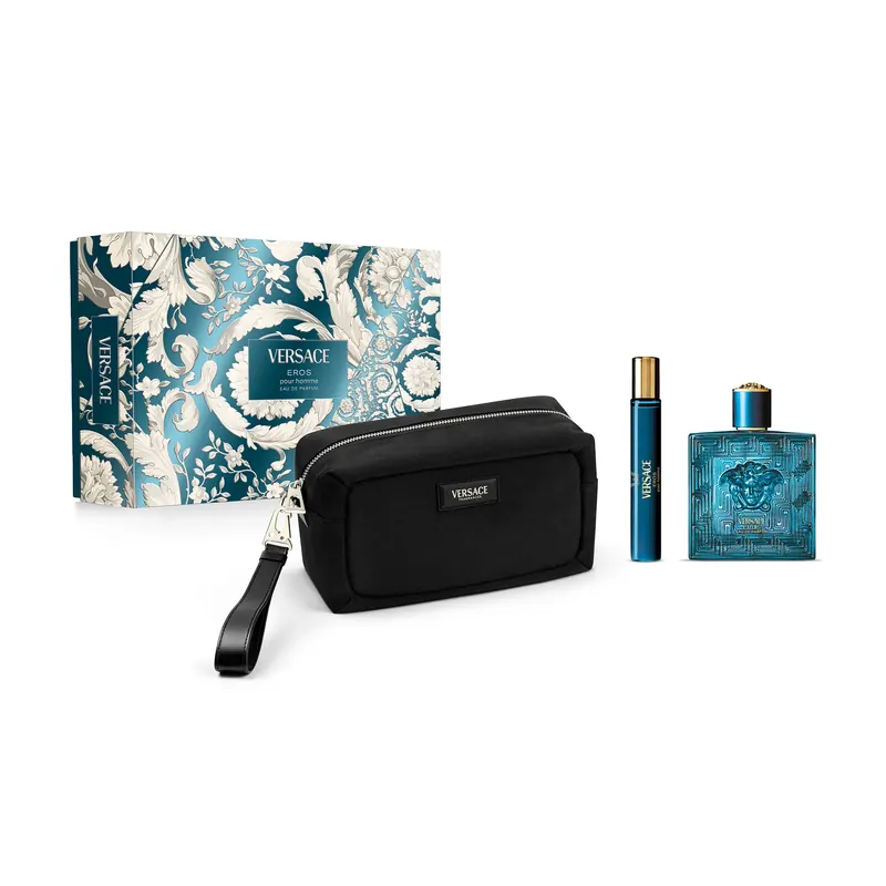 Cofanetto Regalo Eros Eau De Parfum + Travel Spray + Trousse VERSACE | Pinalli