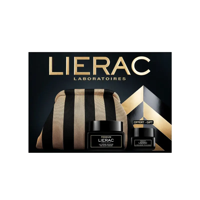 Coffret Natale Crema Soyeuse + Premium Occhi + Pouch LIERAC | Pinalli