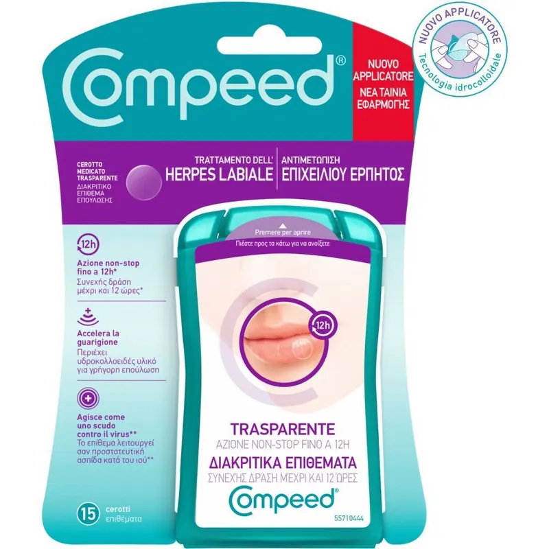 COMPEED® Trattamento dei Sintomi dell’Herpes Cerottini Trasparenti