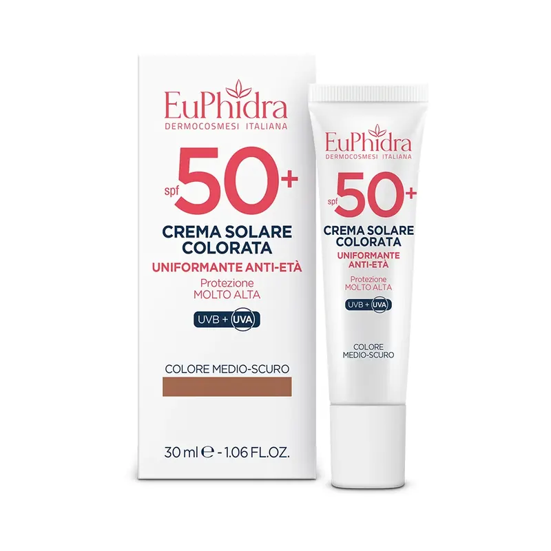 Crema Solare Colorata SPF50+ Medio-Scuro EUPHIDRA | Pinalli