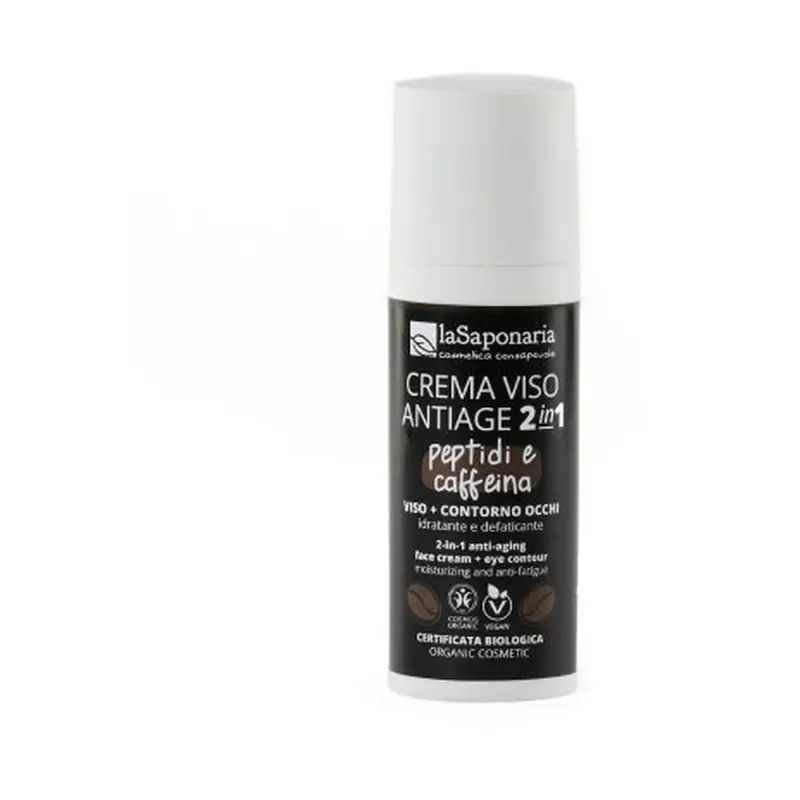 Crema viso antiage + contorno occhi - peptidi e caffeina LA SAPONARIA | Pinalli