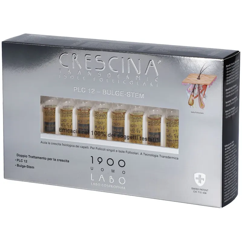 CRESCINA® Transdermic Isole Follicolari PLC12 Bulge-Stem 1900 Uomo