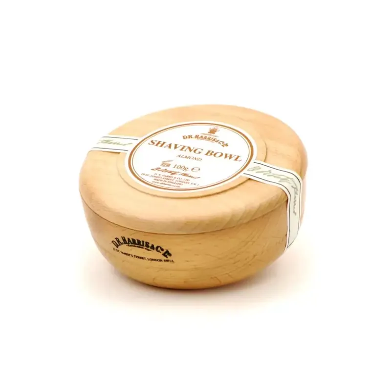 D.R. Harris Almond Shaving Soap Beech Bowl