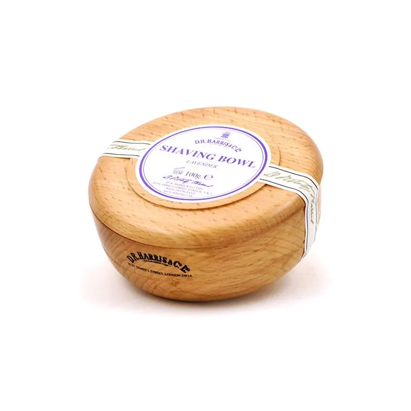 D R Harris Lavender Beechwood Shaving Bowl & Soap 100g