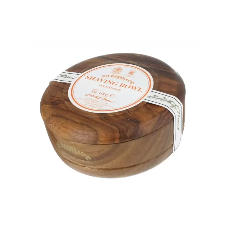 D.R. Harris Sandalwood Shaving Soap Mahogany Bowl