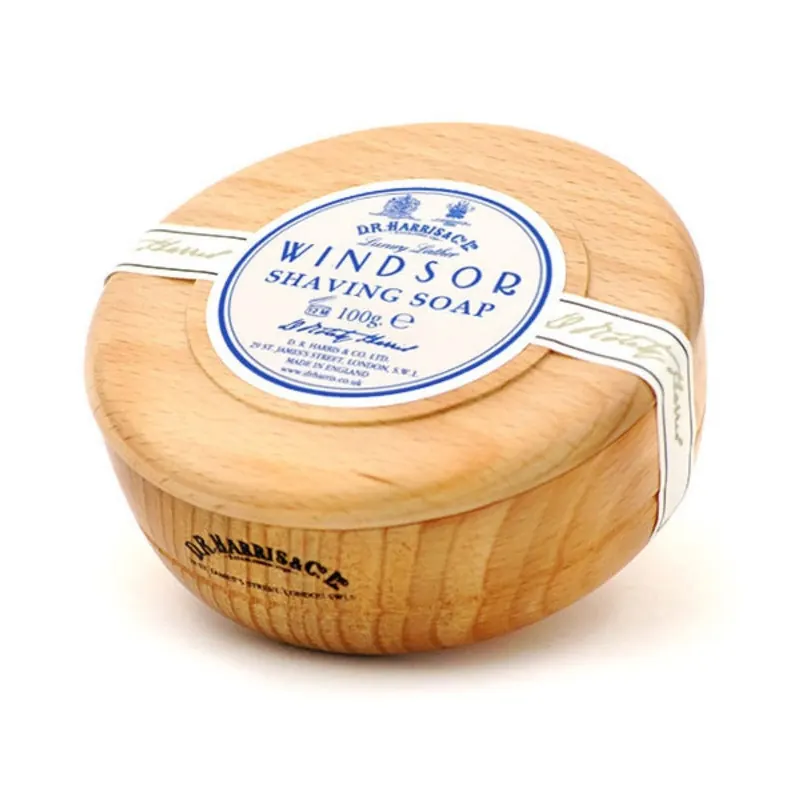 D R Harris Windsor Beechwood Shaving Bowl & Soap 100g