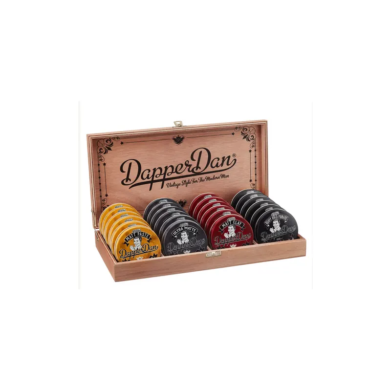 Dapper Dan 24 Pomades Empty Wooden Box