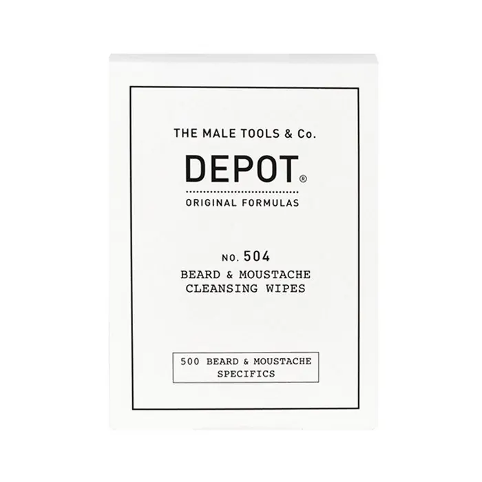 Depot No. 504 Salviette Detergenti Barba e Baffi 12 pz