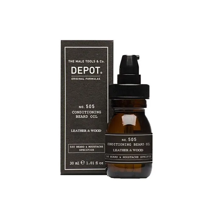 Depot No. 505 Olio Barba Leather & Wood 30 ml