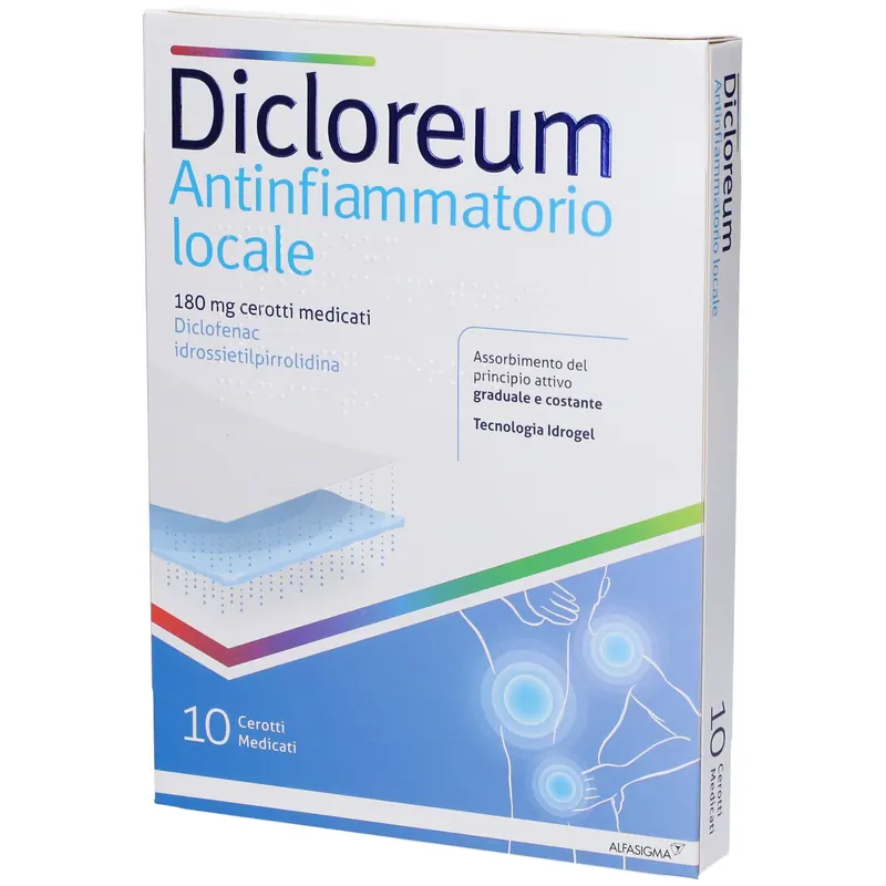 Dicloreum Antinfiammatorio Locale Cerotti Medicati con Diclofenac