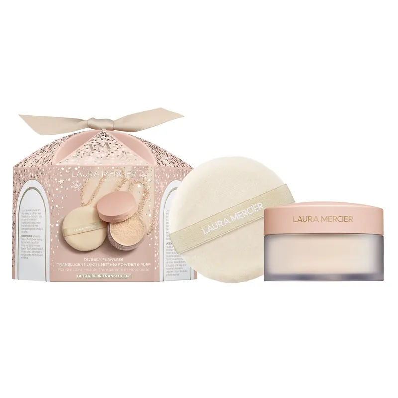 Divinely Flawless Translucent Loose Setting Powder & Puff- Ultra Blur Translucent LAURA MERCIER | Pinalli