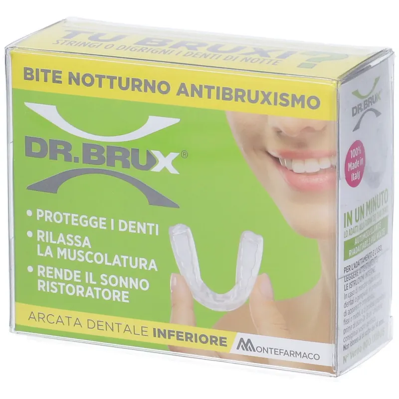 DR. BRUX® Bite Notturno Anti bruxismo Arcata Dentale Inferiore