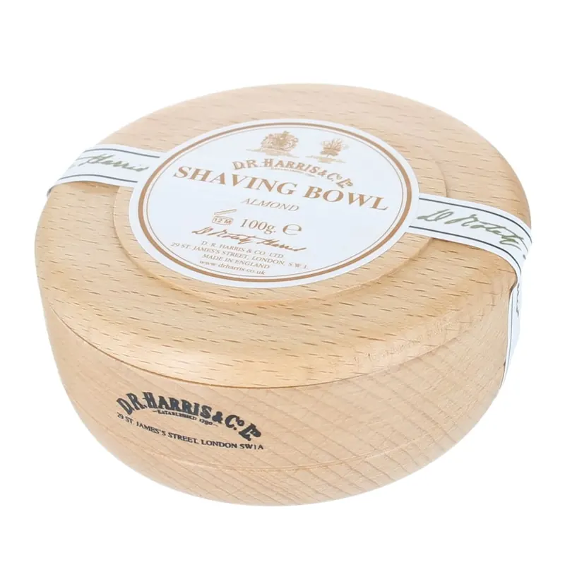 Dr Harris sapone da barba Almond in ciotola di legno 100g