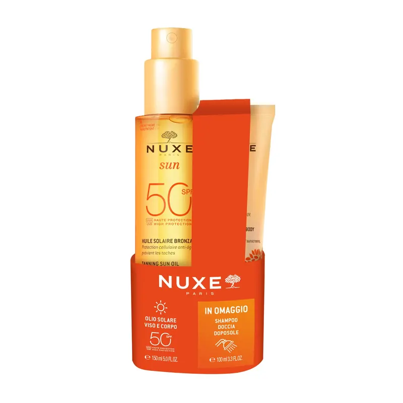 Duo Olio Solare Viso E Corpo SPF 50+ & Shampoo Doposole NUXE | Pinalli