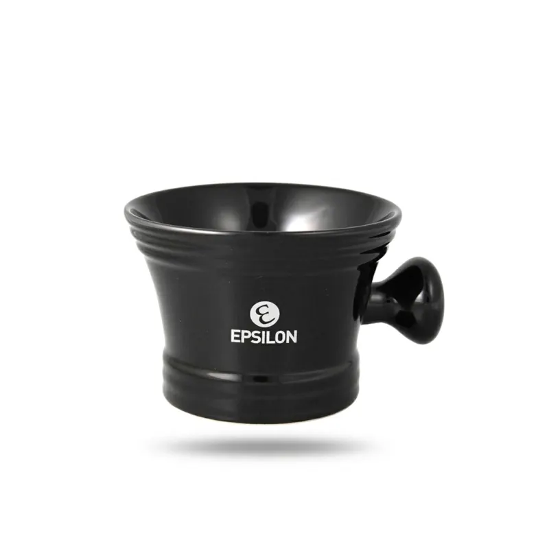 E Epsilon Ebony Porcelain Shaving Bowl