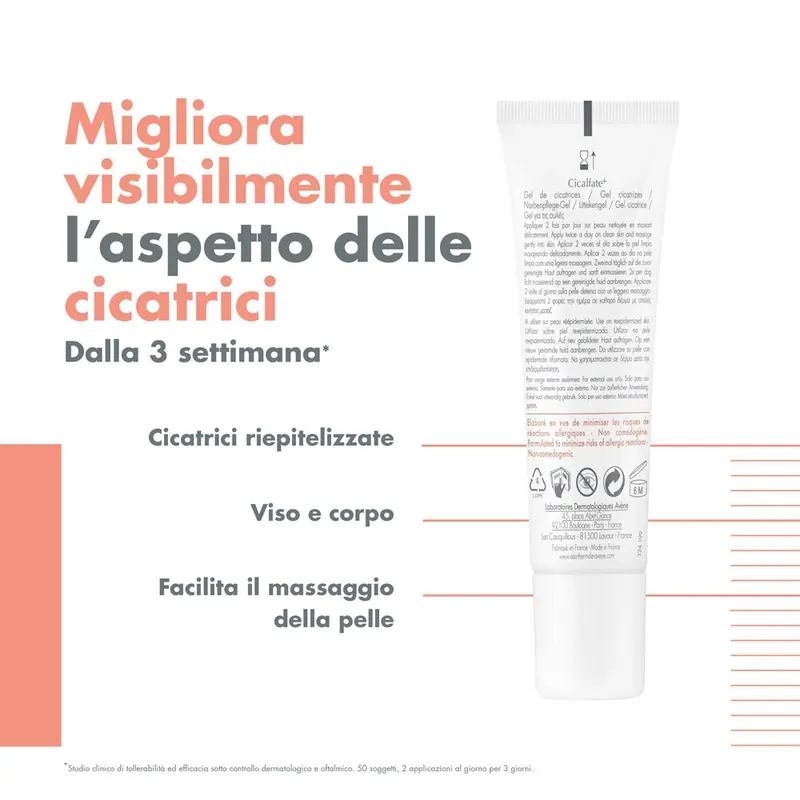 Eau Thermale Avène Cicalfate+ Gel Cicatrice, migliora l'aspetto delle cicatrici, 30ml