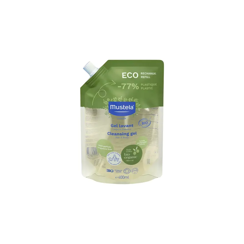 ECO-REFILL GEL DETERGENTE BIO 400ml MUSTELA | Pinalli