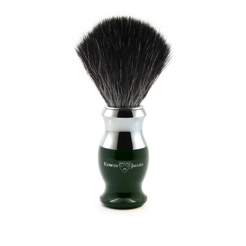 Edwin Jagger 37 Range Shaving Brush Dark Green (Black Synthetic)