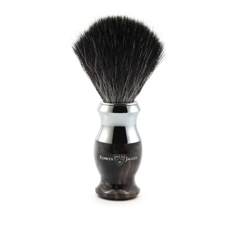 Edwin Jagger 37 Range Shaving Brush Imitation Black Marble (Black Synthetic)