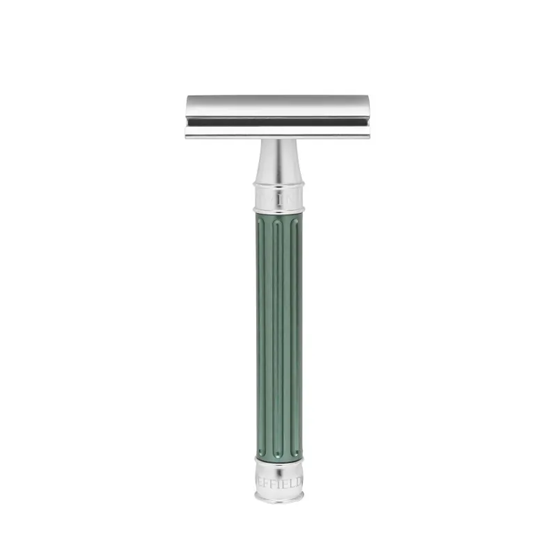 Edwin Jagger 3ONE6 Double Edge Safety Razor Stainless Steel Anodised Green