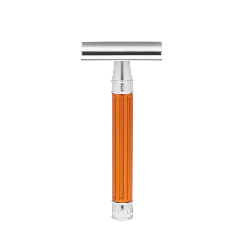 Edwin Jagger 3ONE6 Double Edge Safety Razor Stainless Steel Anodised Orange