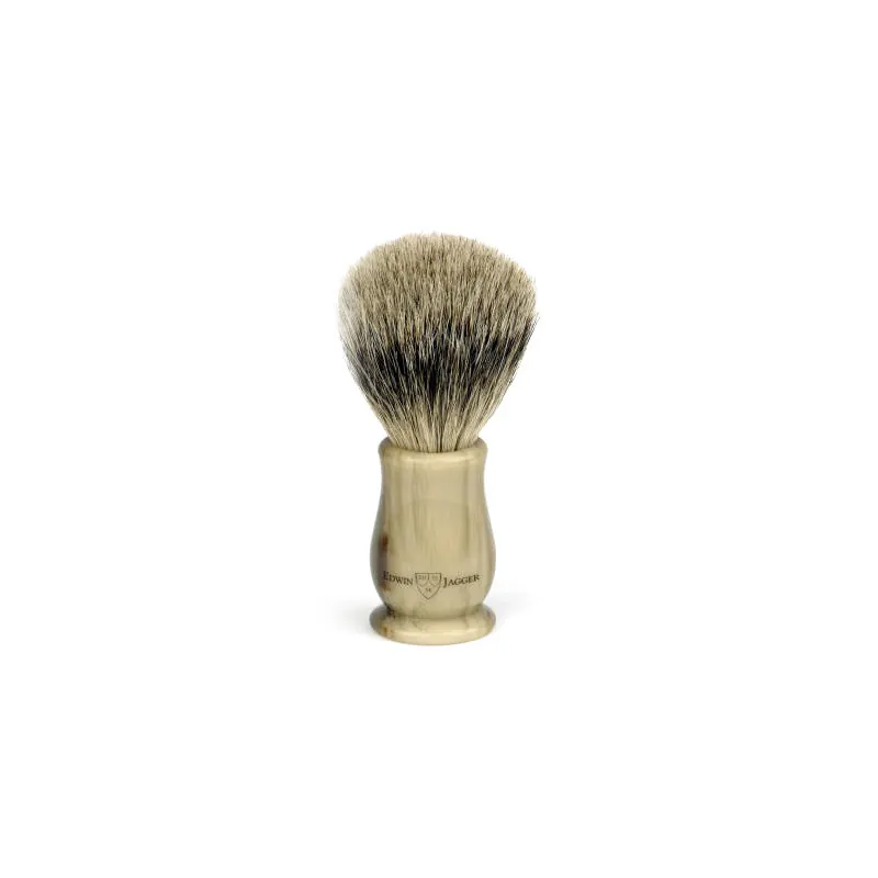 Edwin Jagger Chatsworth Imitation Light Horn Shaving Brush (Best badger)