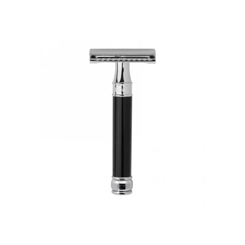 Edwin Jagger Double Edge Safety Razor DE86 - Ebony, Chrome