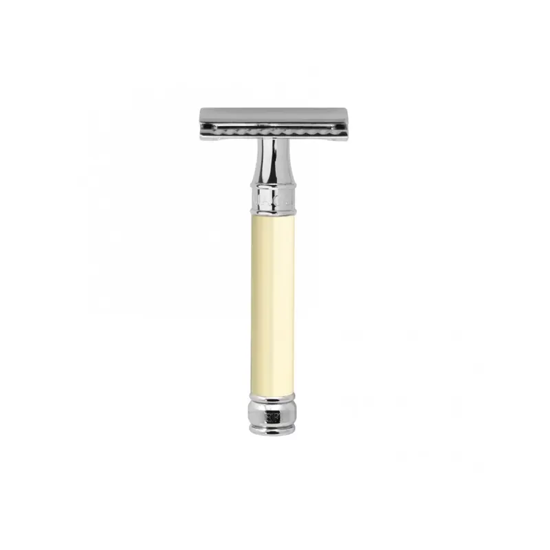 Edwin Jagger Double Edge Safety Razor DE87 - Ivory, Chrome