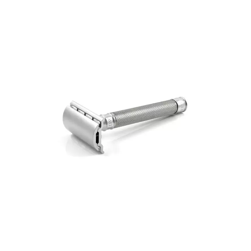 Edwin Jagger Double Edge Stainless Steel Safety Razor Knurled