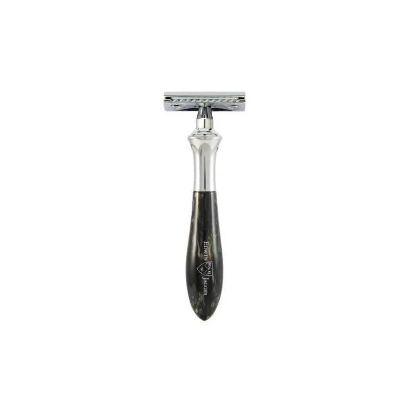 Edwin Jagger Plaza Imitation Granite DE Safety Razor & Feather Blades (Closed Comb)