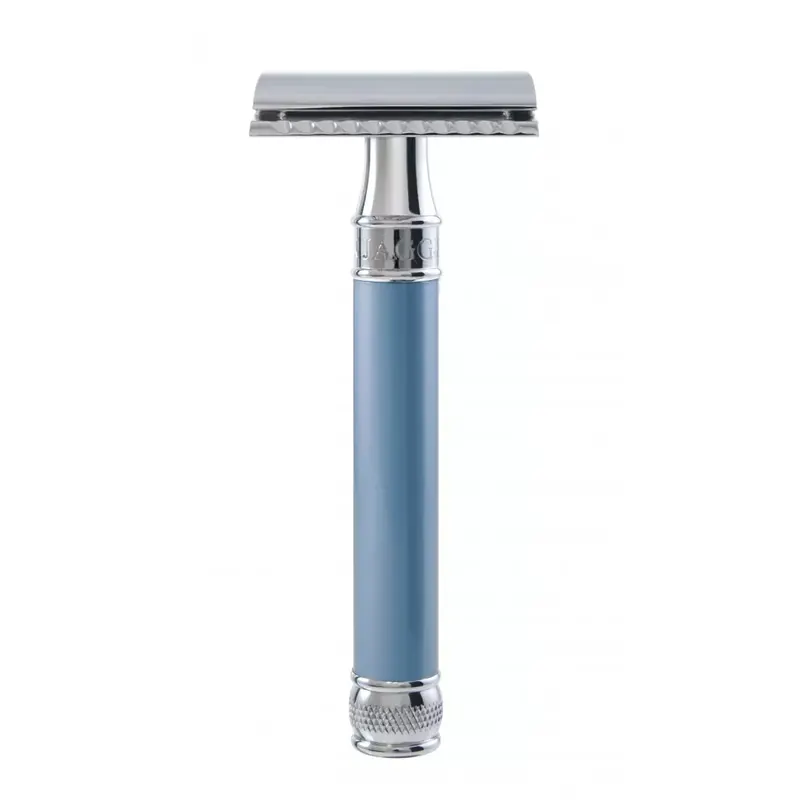 Edwin Jagger Safety Razor Long Handle Collection Blue