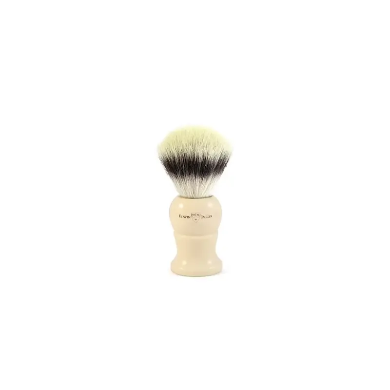 Edwin Jagger Shaving Brush L Synthetic Silver Tip Fibre Ivory