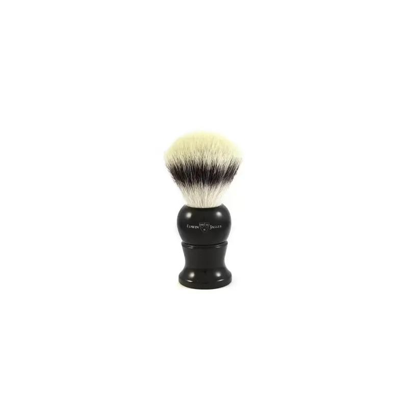 Edwin Jagger Shaving Brush Synthetic L Silver Tip Fibre Ebony