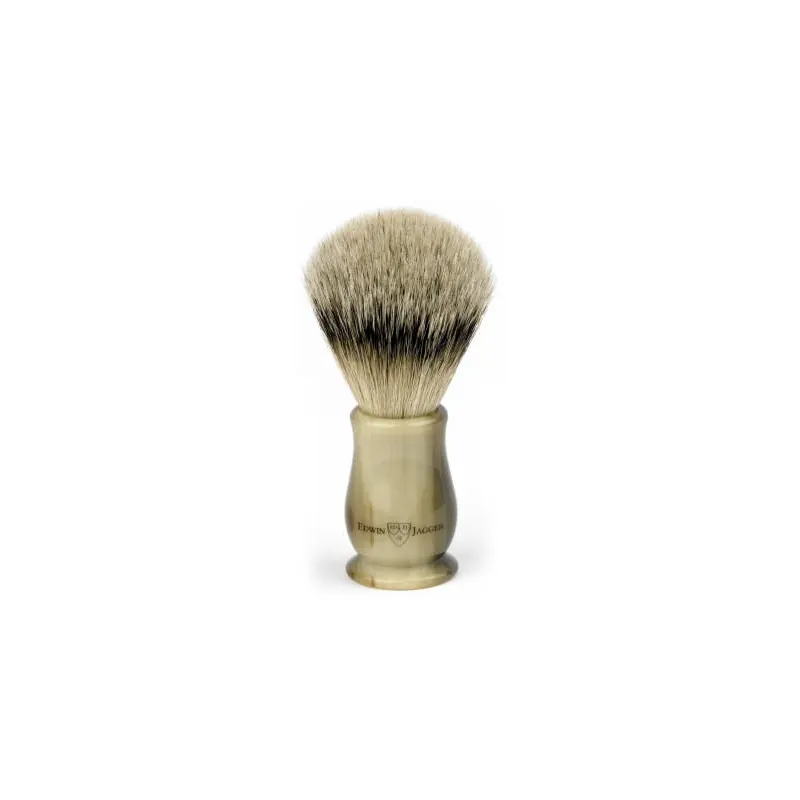 Edwin Jagger Silvertip Badger Shaving Brush Chatsworth Imitation Light Horn