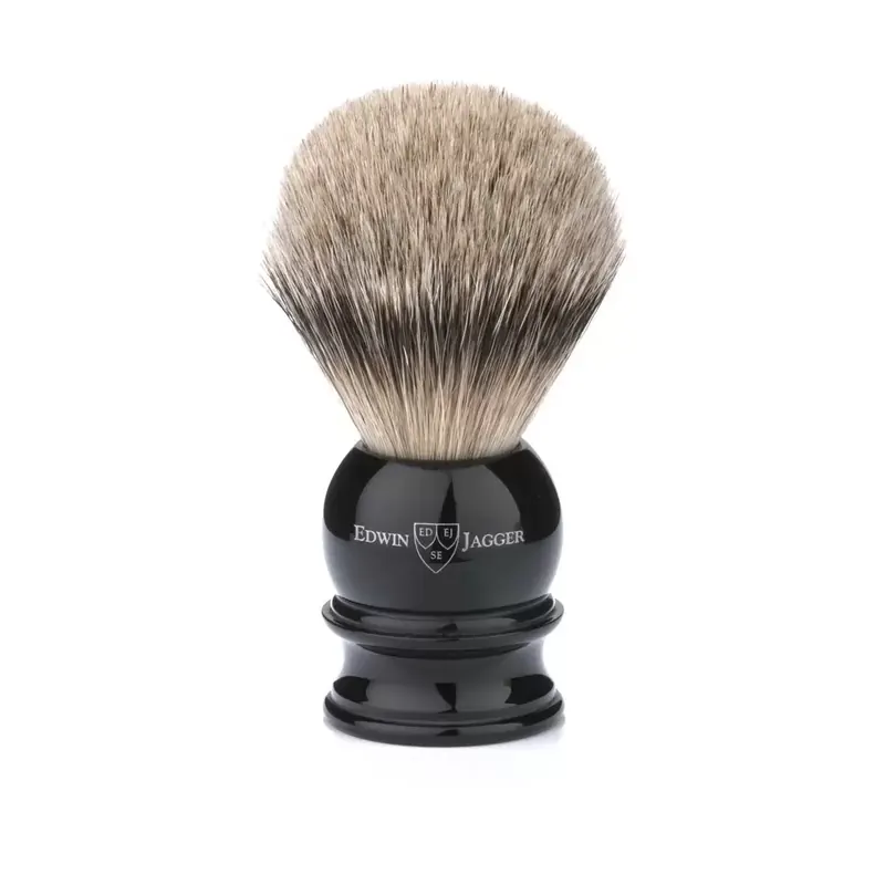 Edwin Jagger Silvertip Badger Shaving Brush Ebony