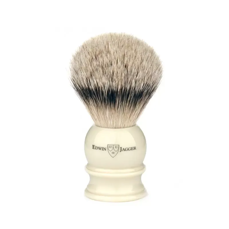 Edwin Jagger Silvertip Badger Shaving Brush Ivory